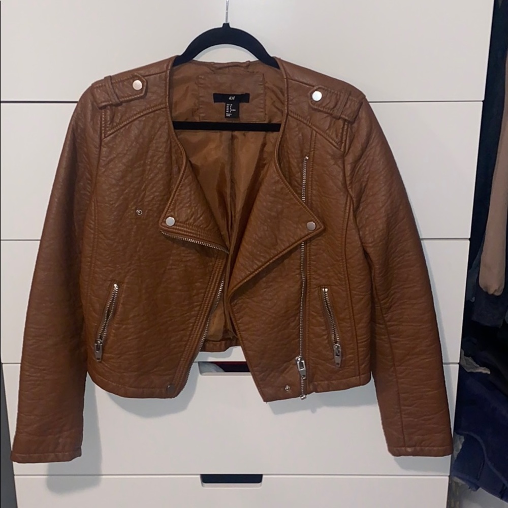 H&M Brown Pleather Jacket